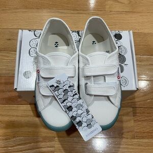 Superga Jellygum White and Blue Sneakers size 2 child
